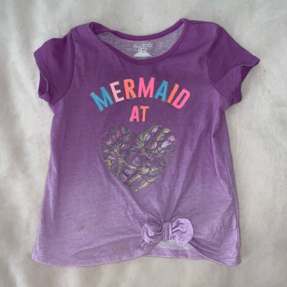 Garanimals Other - Garanimals Ombre Crop Tie Tee Mermaid Print